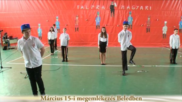 Március 15-i megemlékezés Beledben