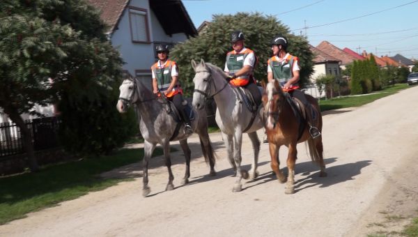 Lovasok is segítik a téti polgárőrség munkáját