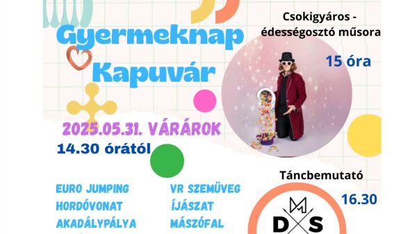 Május 31-én szombaton lesz a gyermeknap Kapuváron