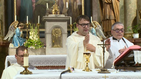 Szentmise a csornai premontrei  templomban (2025-07-18)
