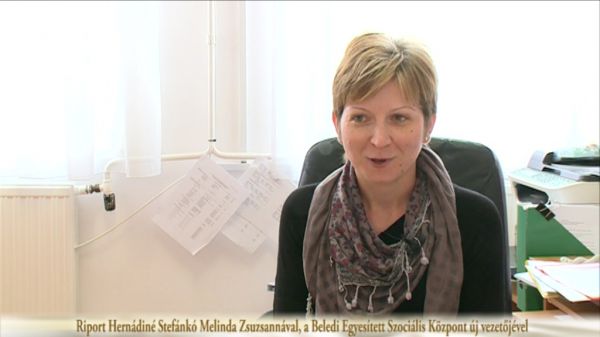 Riport Hernádiné Stefánkó Melinda  Zsuzsannával, a Beledi Egyesített Szociális Központ új vezetőjével